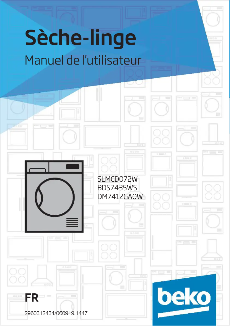 Page 1 de la notice Manuel utilisateur Beko SLMCD072W