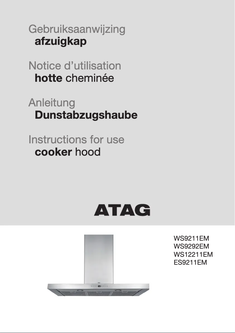 Page 1 de la notice Manuel utilisateur Atag WS12211EM