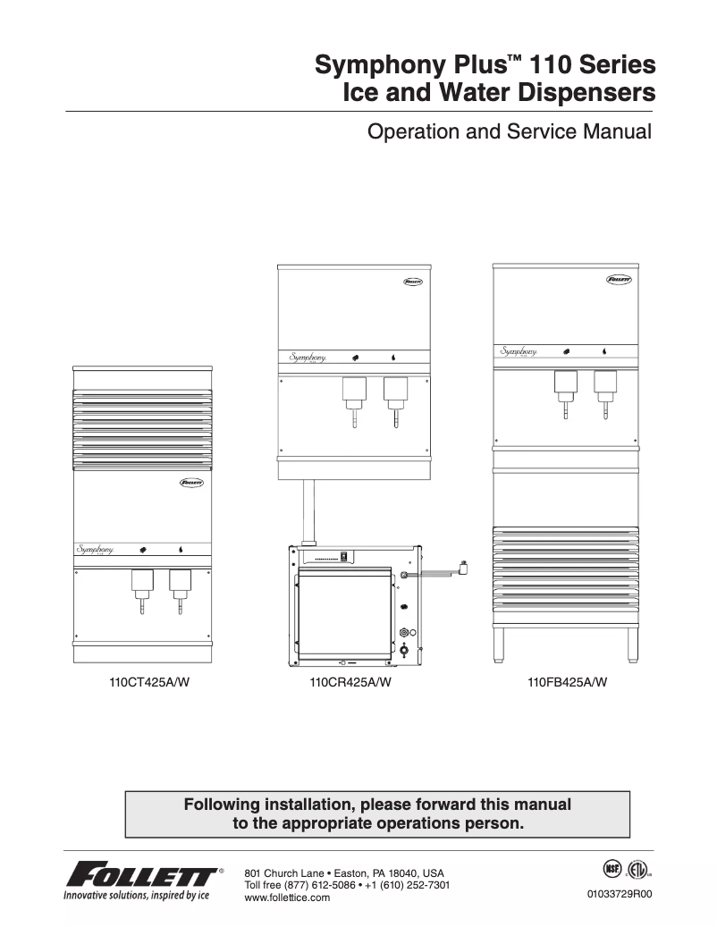 Page n°1 - Manuel utilisateur Follett 110FB425A-L