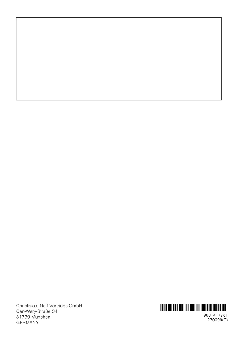 Page 1 de la notice Manuel utilisateur Constructa CH9M10H20Y