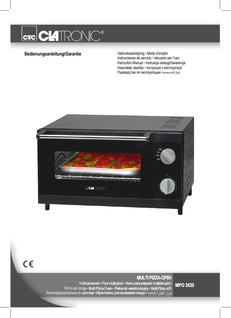 Page 1 de la notice Manuel utilisateur Clatronic MPO 3520