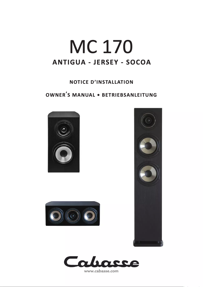 Image de la première page du manuel de l'appareil JERSEY MC170