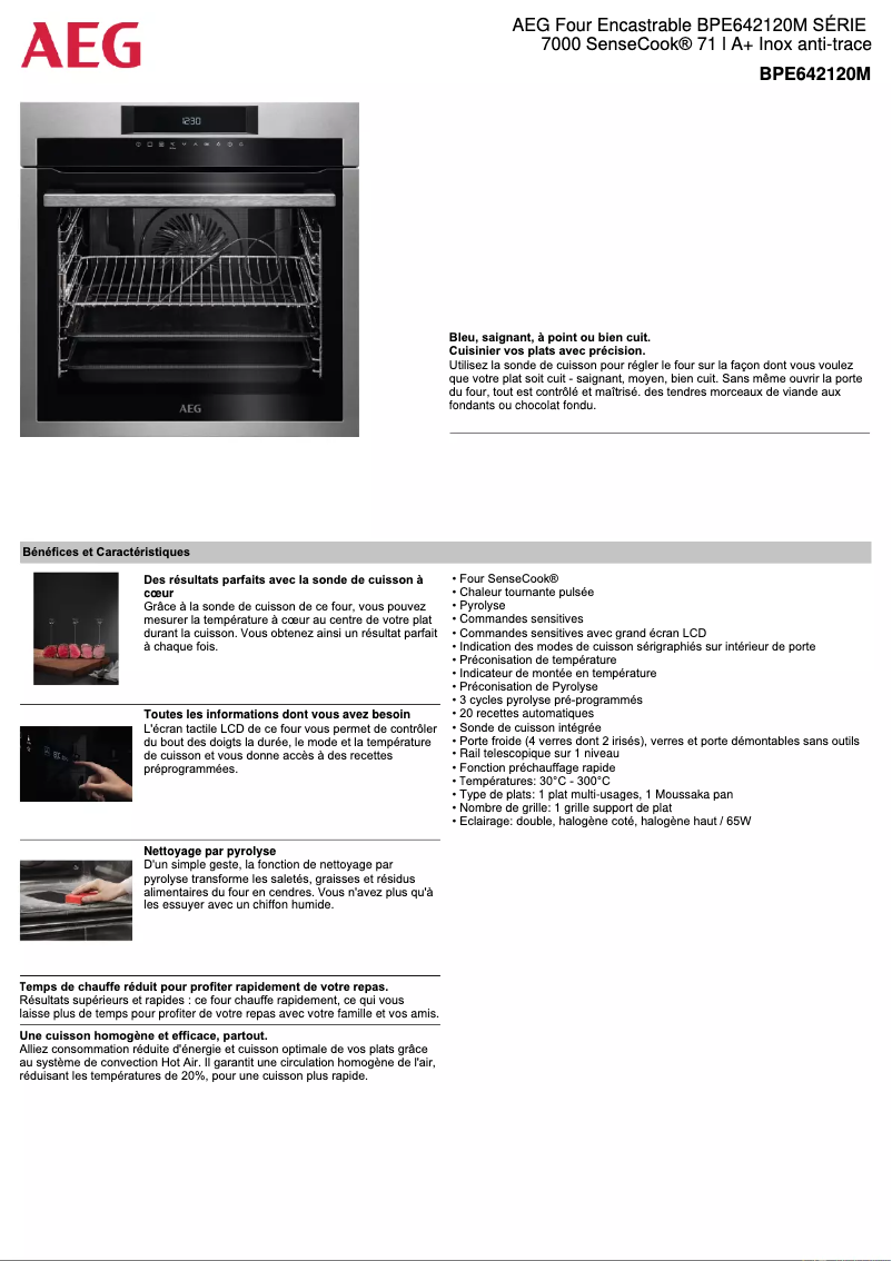 Imagen de la primera página del manual del dispositivo BPE642120M
