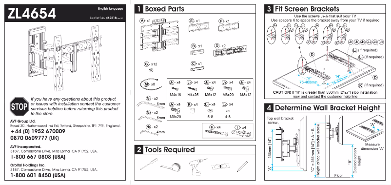 Image de la première page du manuel de l'appareil ZL4654