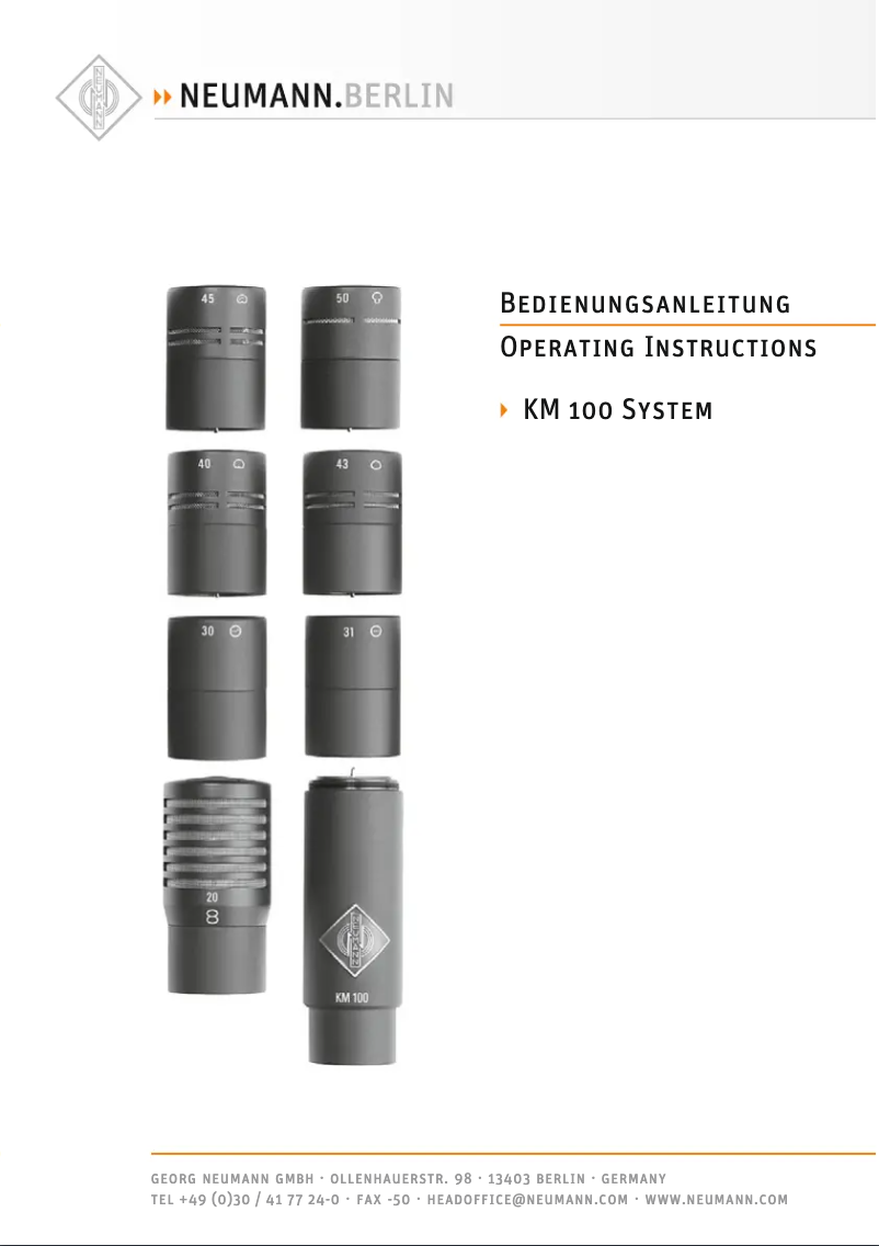 Página 1 del manual Manual de usuario Neumann KM 120