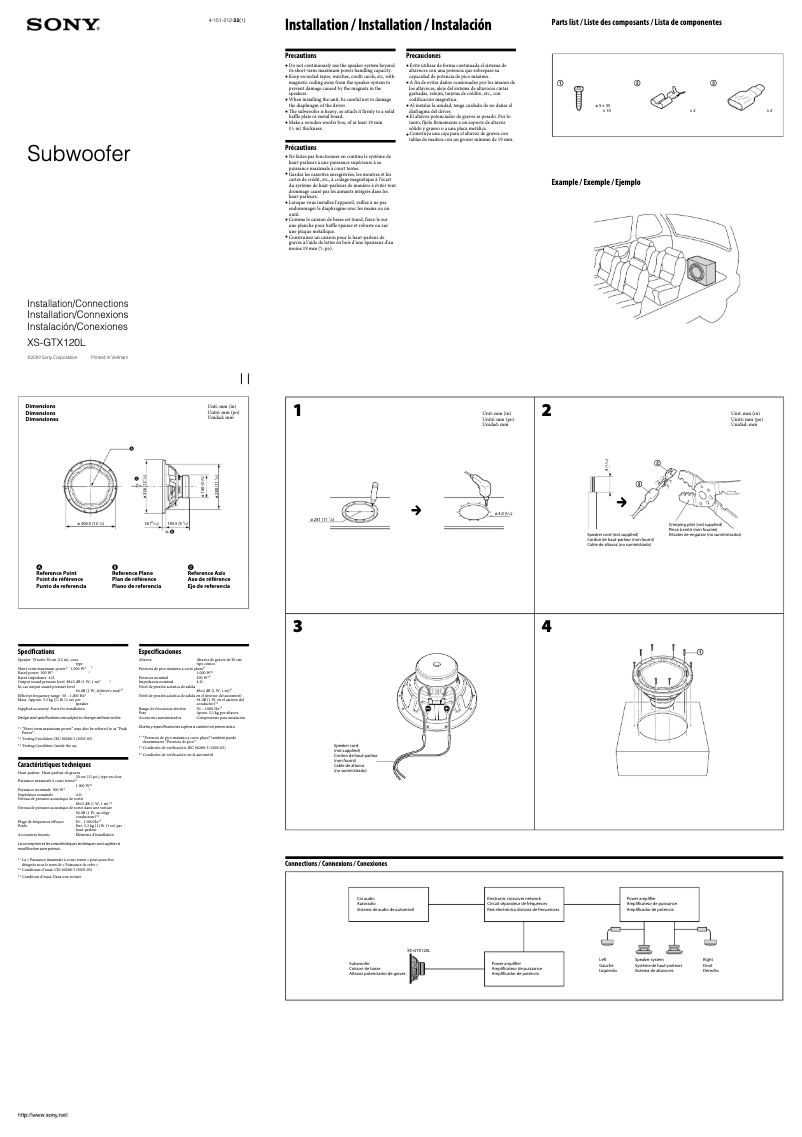 Image de la première page du manuel de l'appareil XS-GTX120L