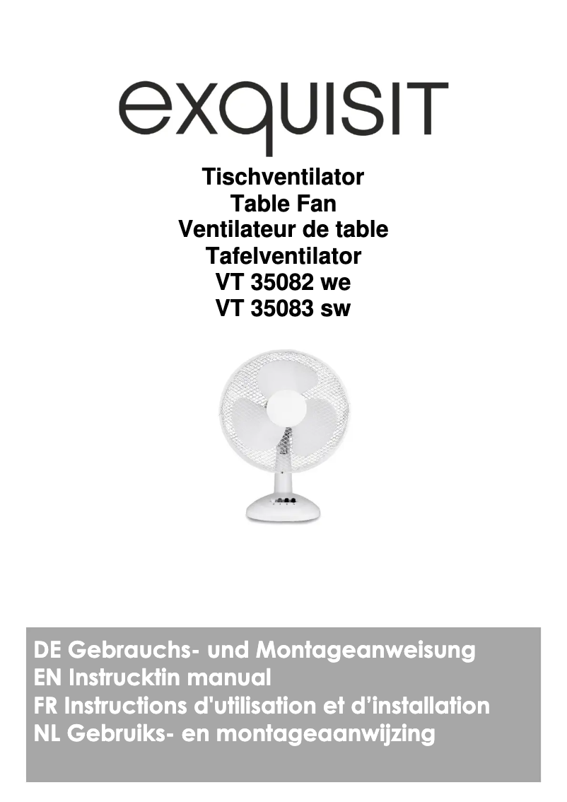Page n°1 - Manuel utilisateur Exquisit VT 35082 we