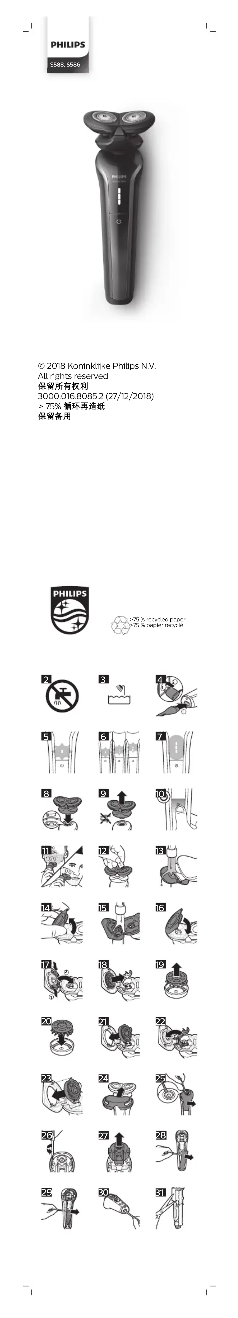 Page 1 de la notice Manuel utilisateur Philips Series 500 S588