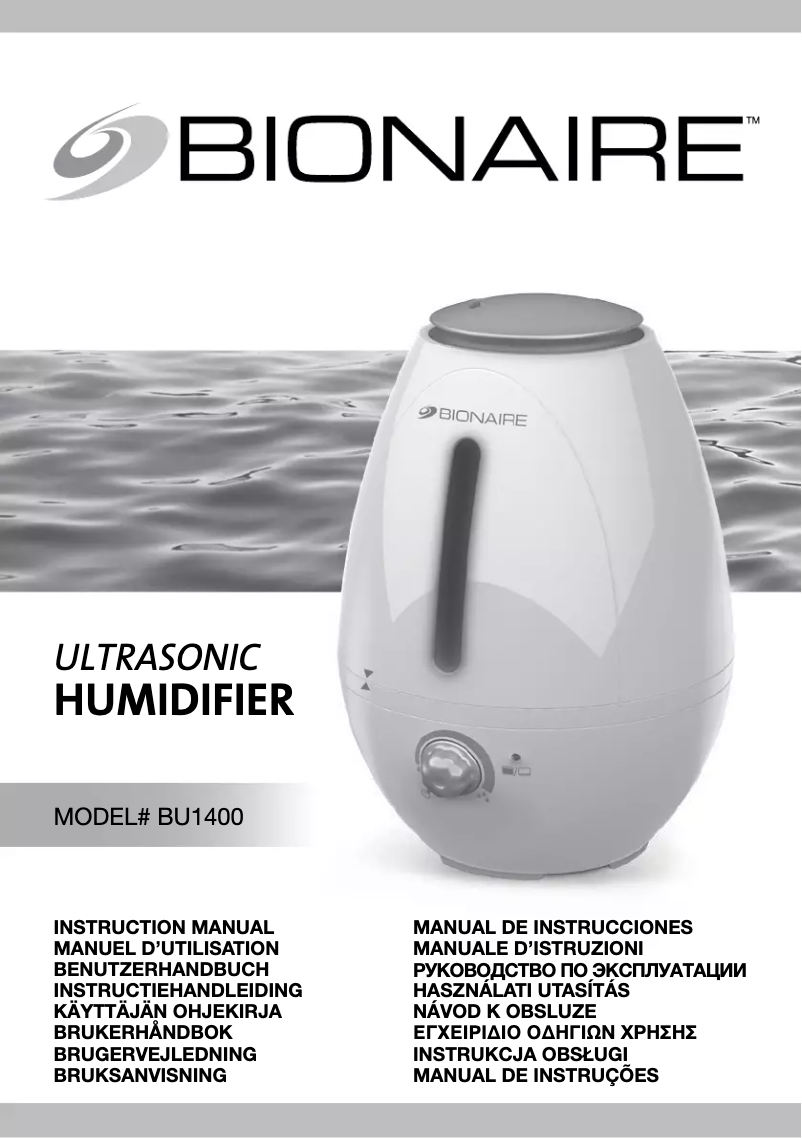Page n°1 - Manuel utilisateur Bionaire BU1400