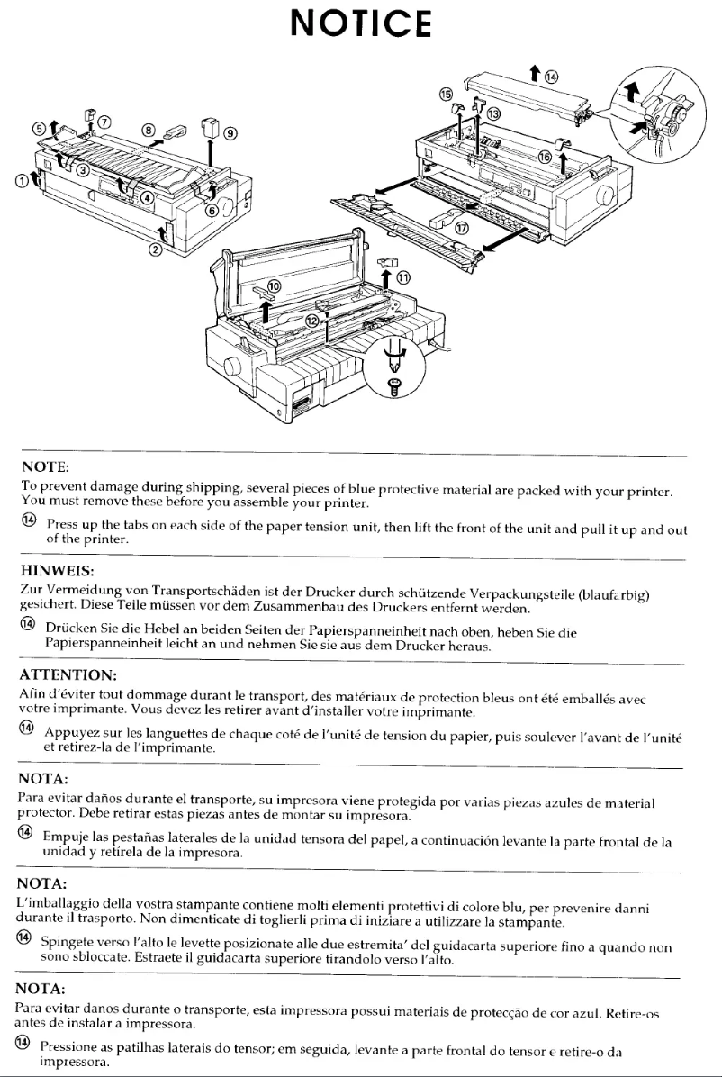 Page 1 de la notice Manuel utilisateur Epson LQ-2180