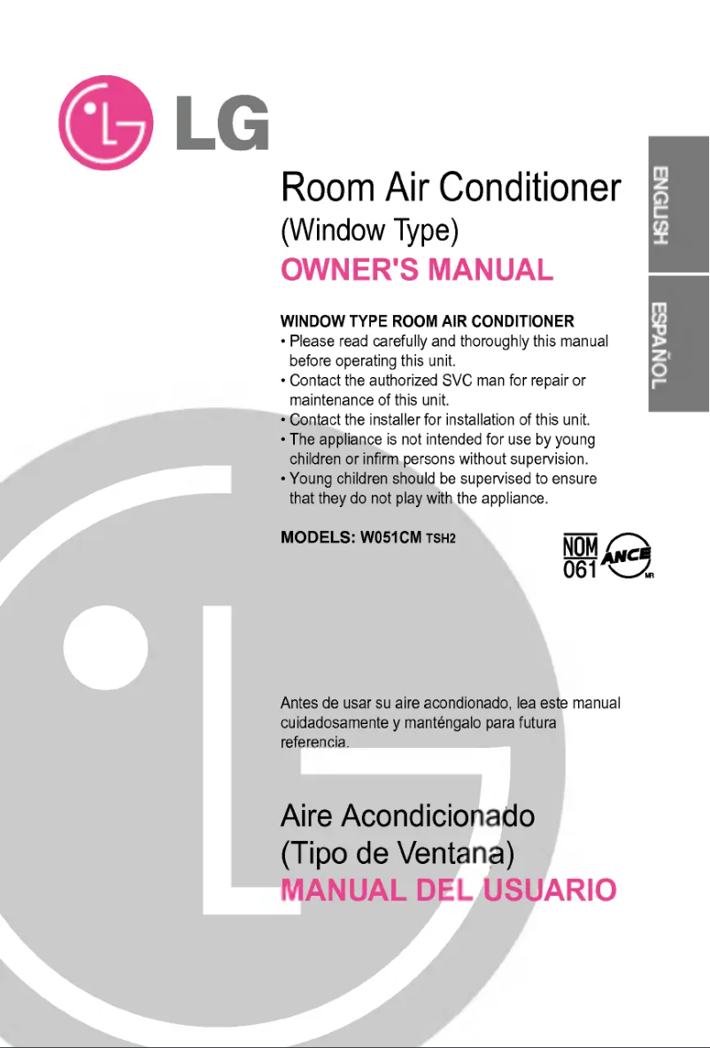 Page 1 de la notice Manuel utilisateur LG TWC051HGMK2