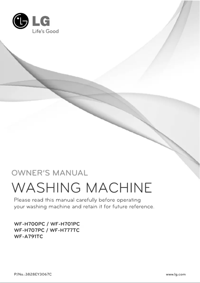 Page 1 de la notice Manuel utilisateur LG WF-A791TC