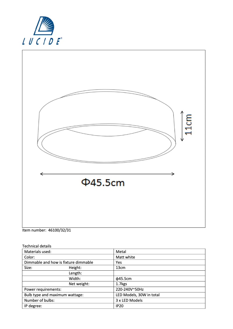 Image de la première page du manuel de l'appareil Talowe 46100/32/31