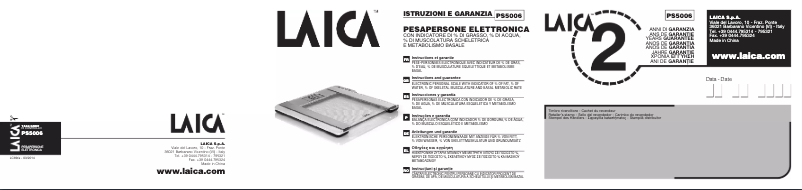 Page n°1 - Manuel utilisateur Laica PS5006