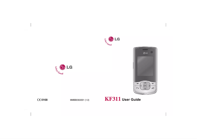 Page 1 de la notice Manuel utilisateur LG KF311