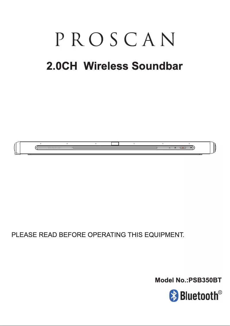 Page 1 de la notice Manuel utilisateur Proscan PSB350BT