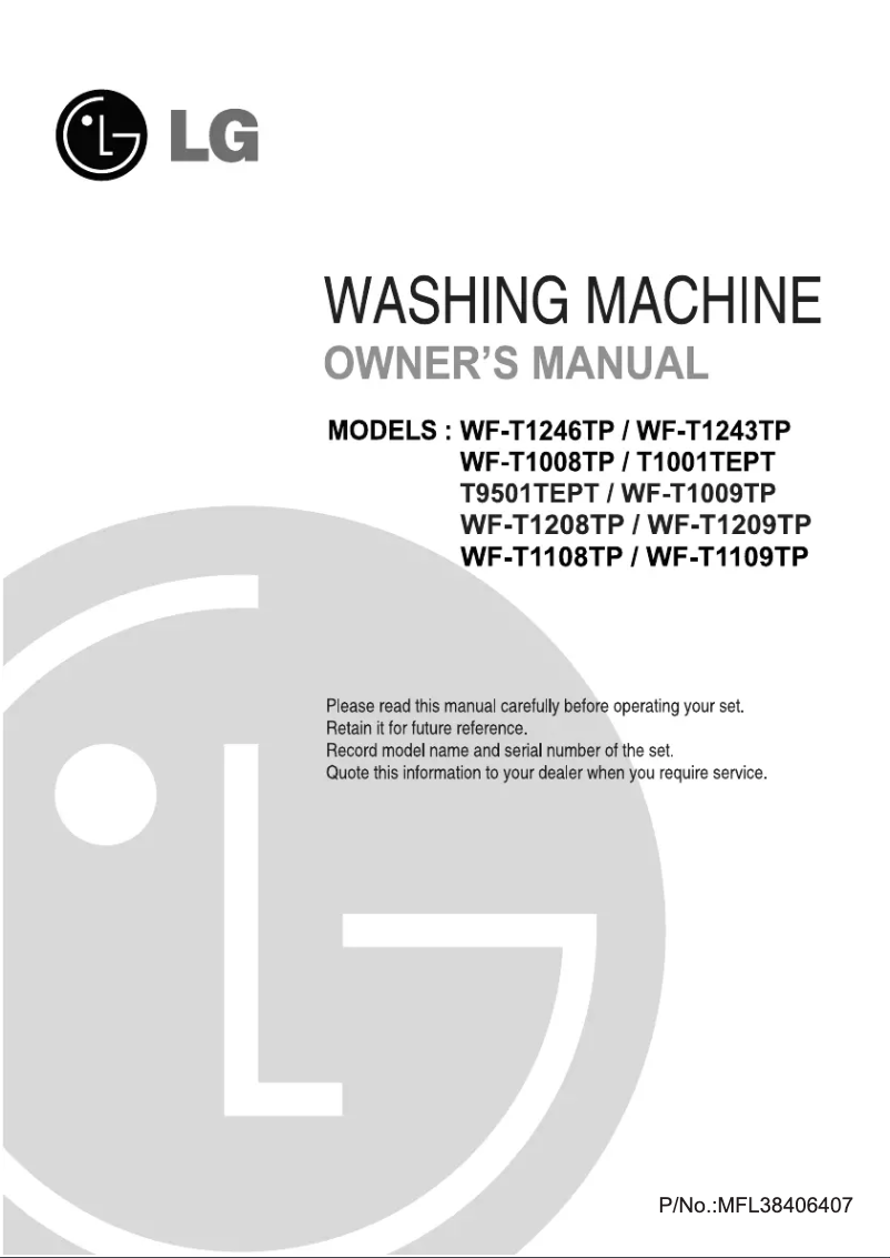 Image de la première page du manuel de l'appareil WF-T1108TP