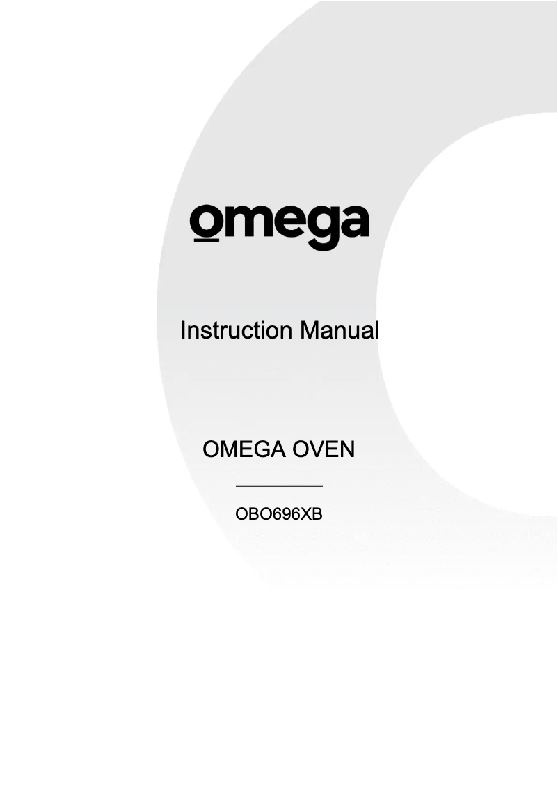 Page n°1 - Manuel utilisateur Omega OBO694XB