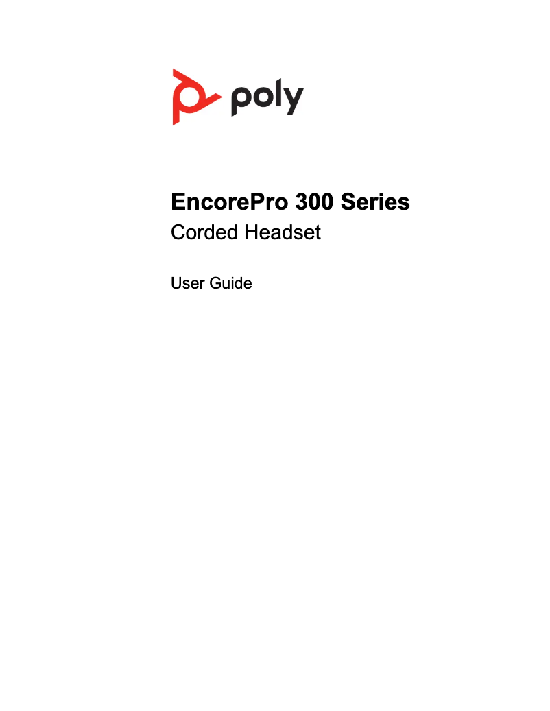 Image de la première page du manuel de l'appareil EncorePro 300