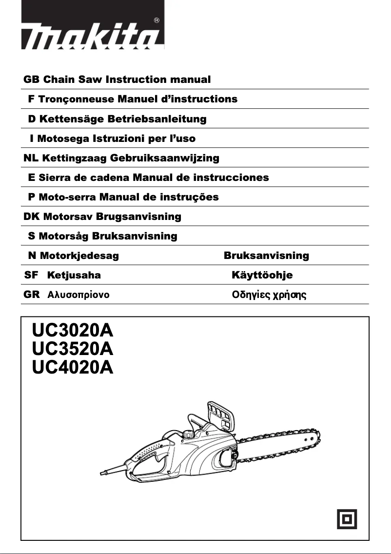 Page n°1 - Manuel utilisateur Makita UC3020A