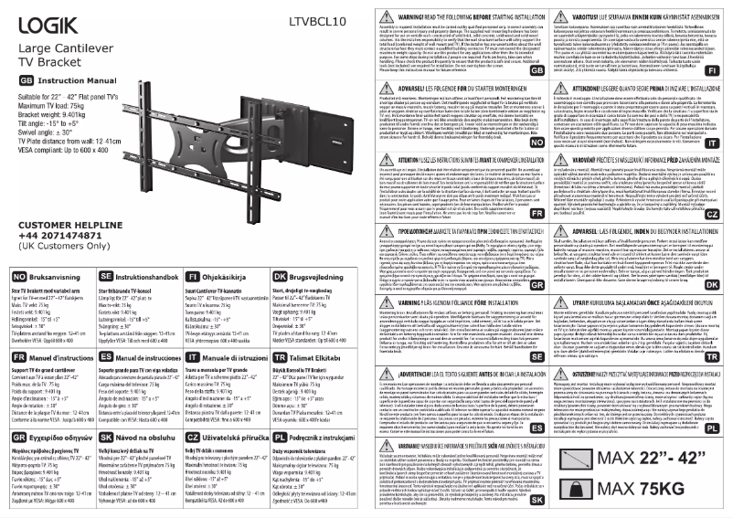Page n°1 - Manuel utilisateur Logik LTVBCL10