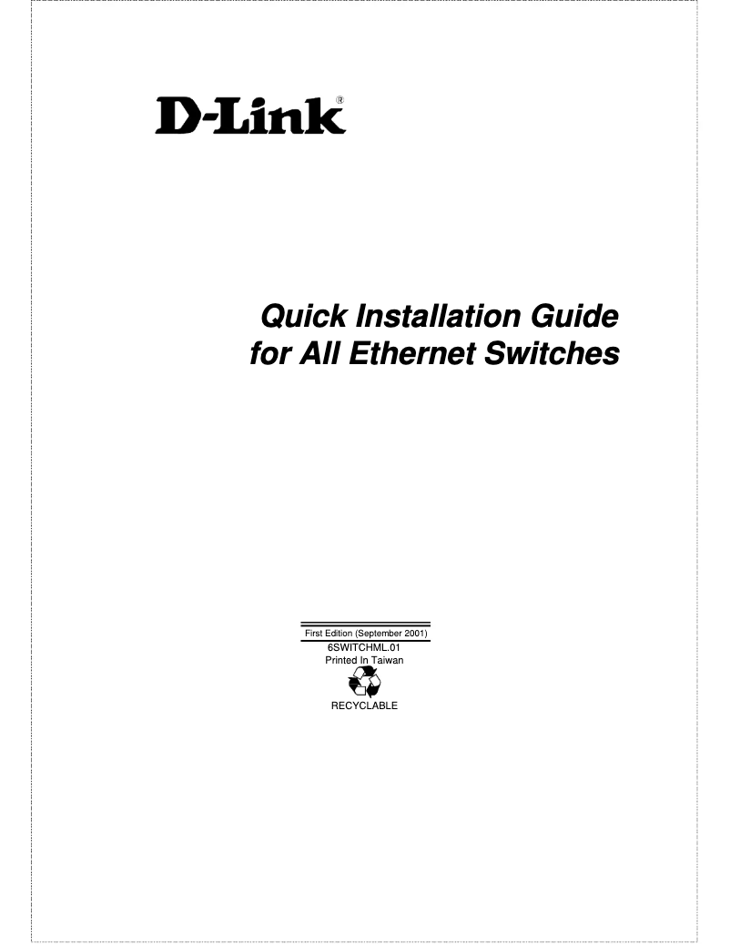 Page 1 de la notice Guide d'installation D-Link DGS-3312SR