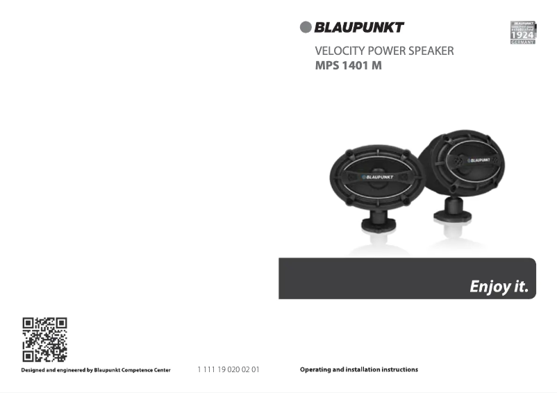 Image de la première page du manuel de l'appareil Velocity Power MPS 1401