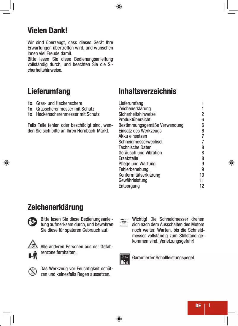 Image de la première page du manuel de l'appareil PE-AGS 18 Li Basic