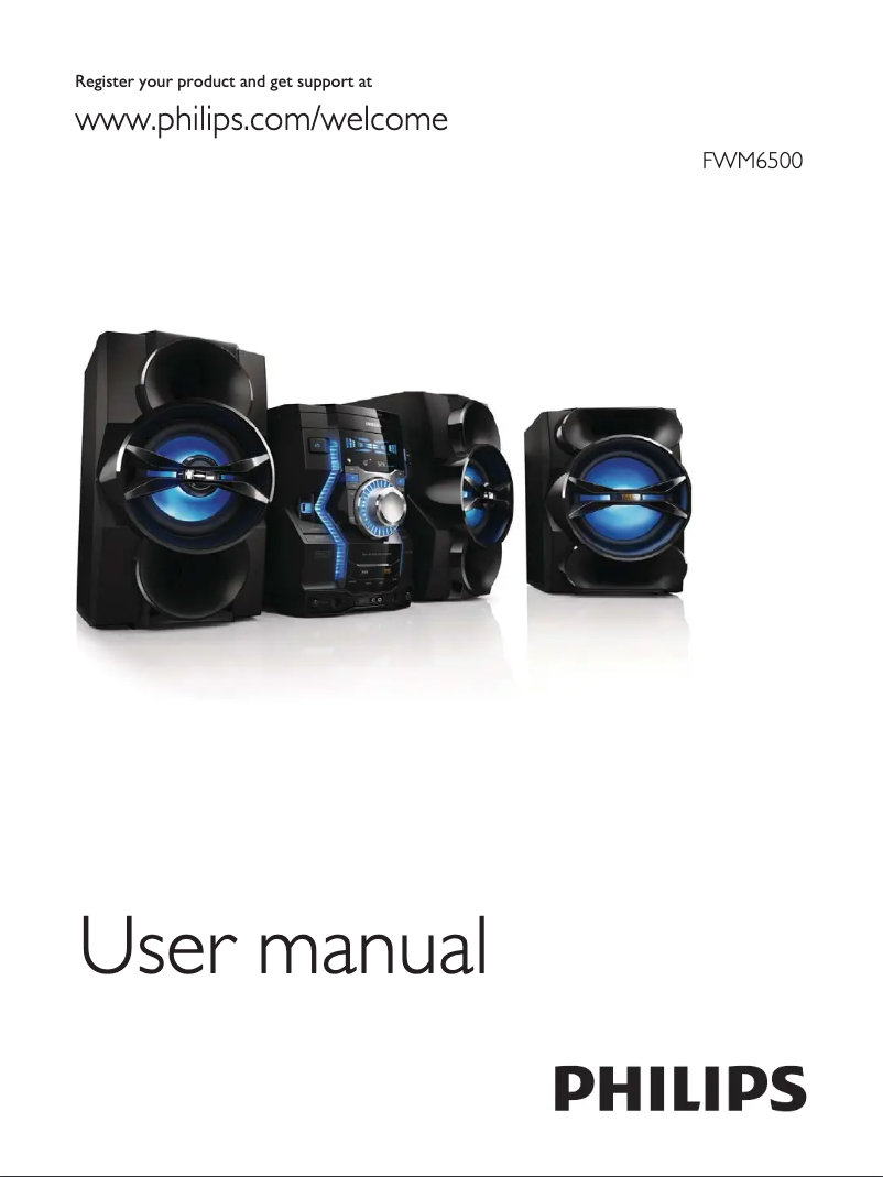 Page n°1 - Manuel utilisateur Philips FWM6500X