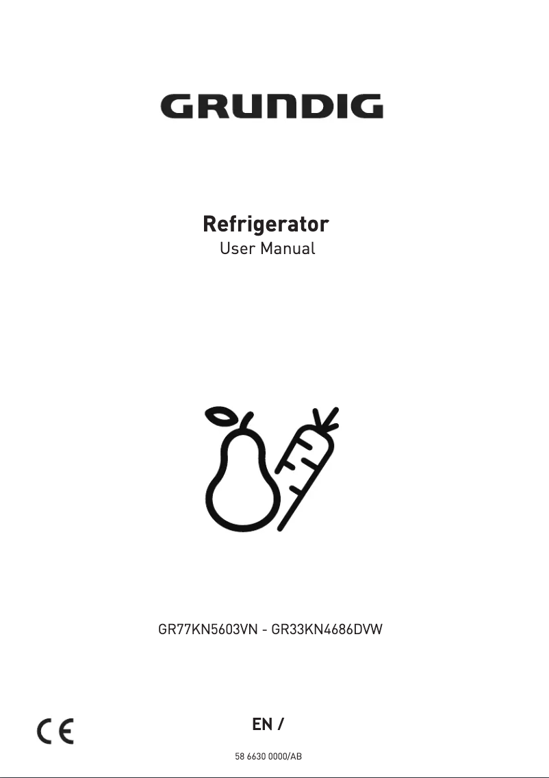 Page 1 de la notice Manuel utilisateur Grundig GR77KN5603V