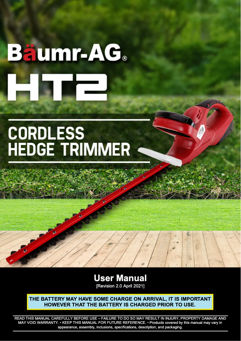 Image de la première page du manuel de l'appareil HT2 E-FORCE 200