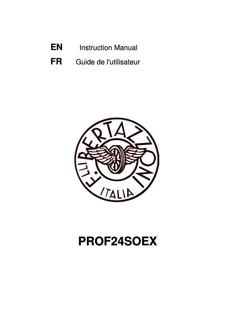 Image de la première page du manuel de l'appareil PROF24SOEX