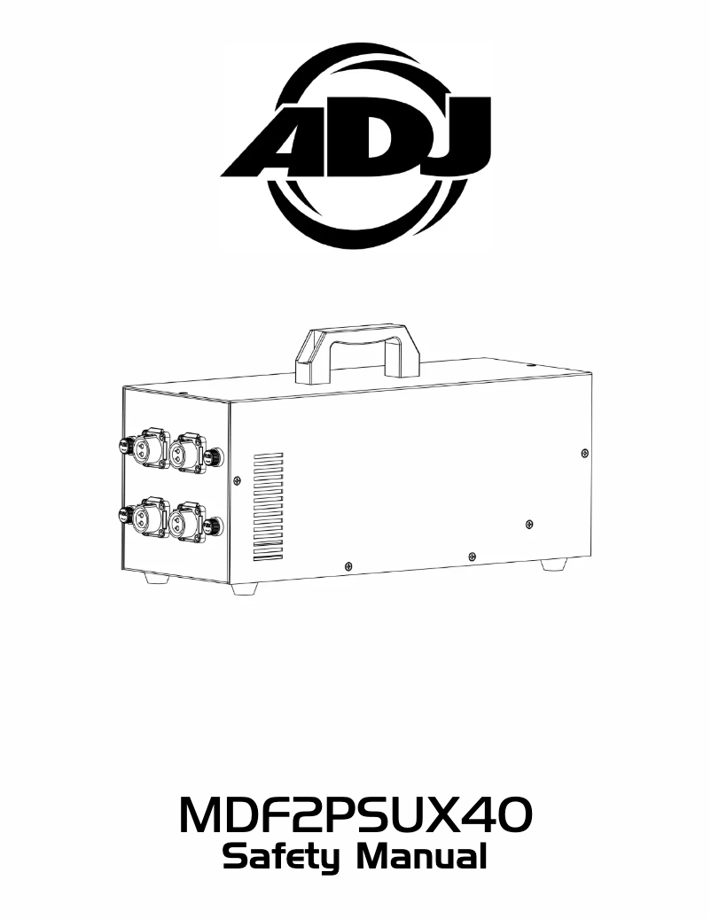 Page 1 de la notice Manuel utilisateur Adj MDF2PSUX40
