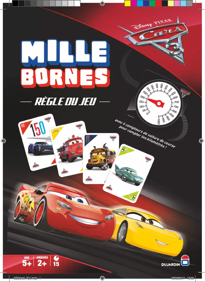 Page 1 de la notice Manuel utilisateur Dujardin Mille Bornes Cars 3