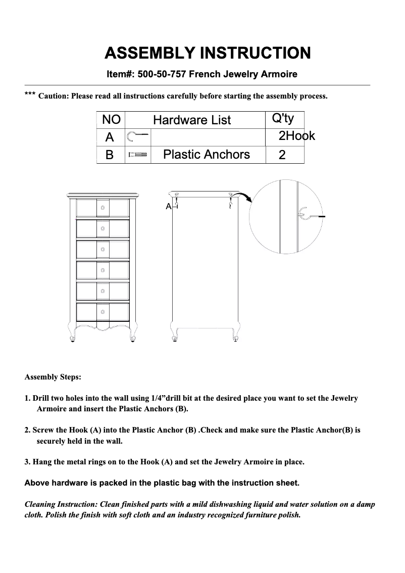Image de la première page du manuel de l'appareil 500-50-757