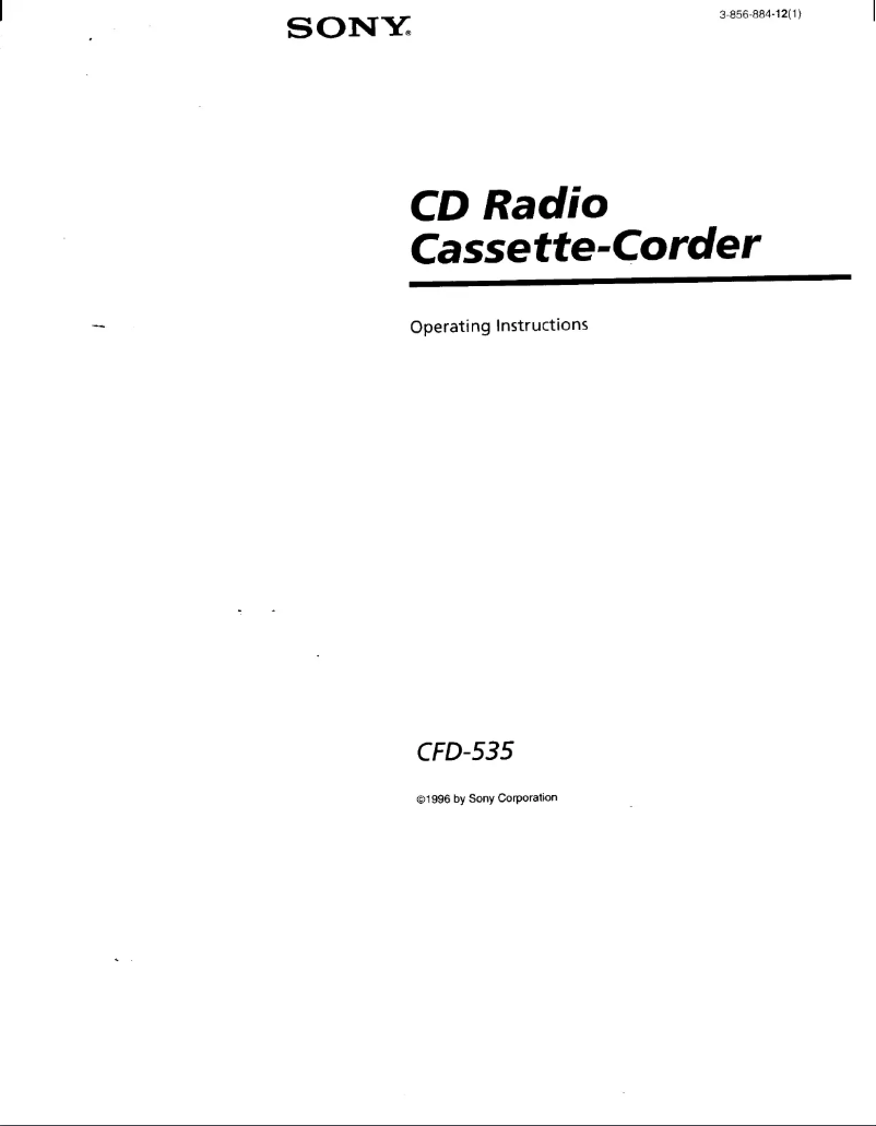 Página 1 del manual Manual de usuario Sony CFD-535
