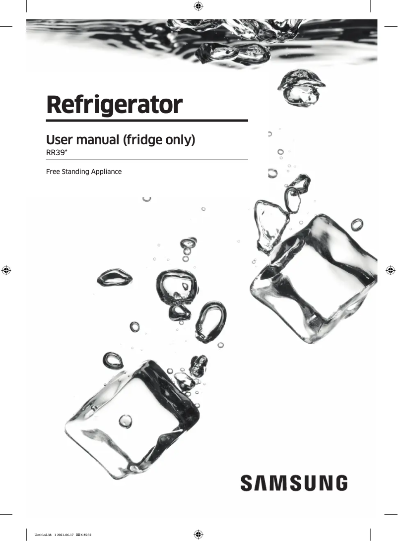 Page 1 de la notice Manuel utilisateur Samsung RR39A74A339