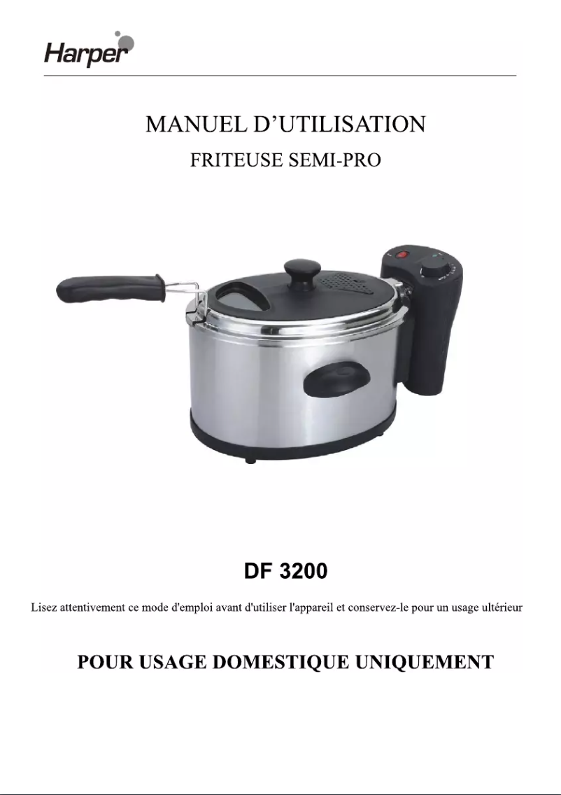 Page 1 de la notice Manuel utilisateur Harper DF3200