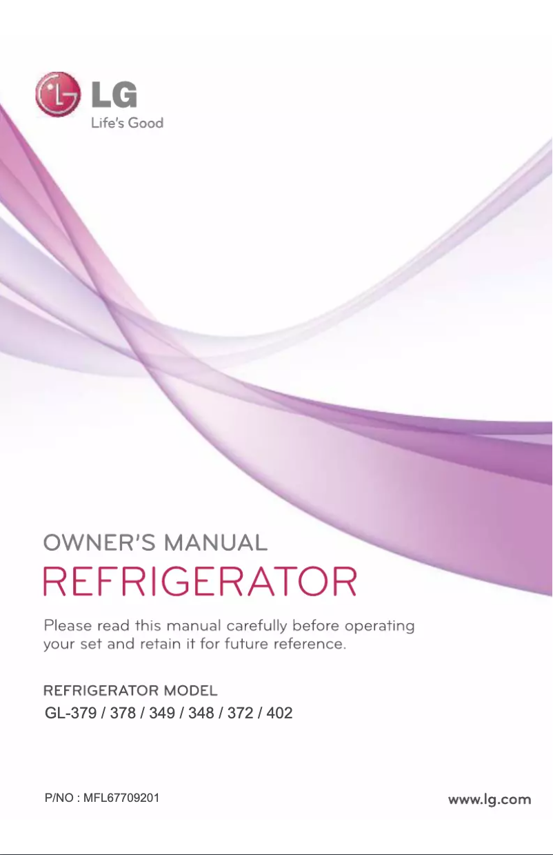 Image de la première page du manuel de l'appareil GL-D372HDWL