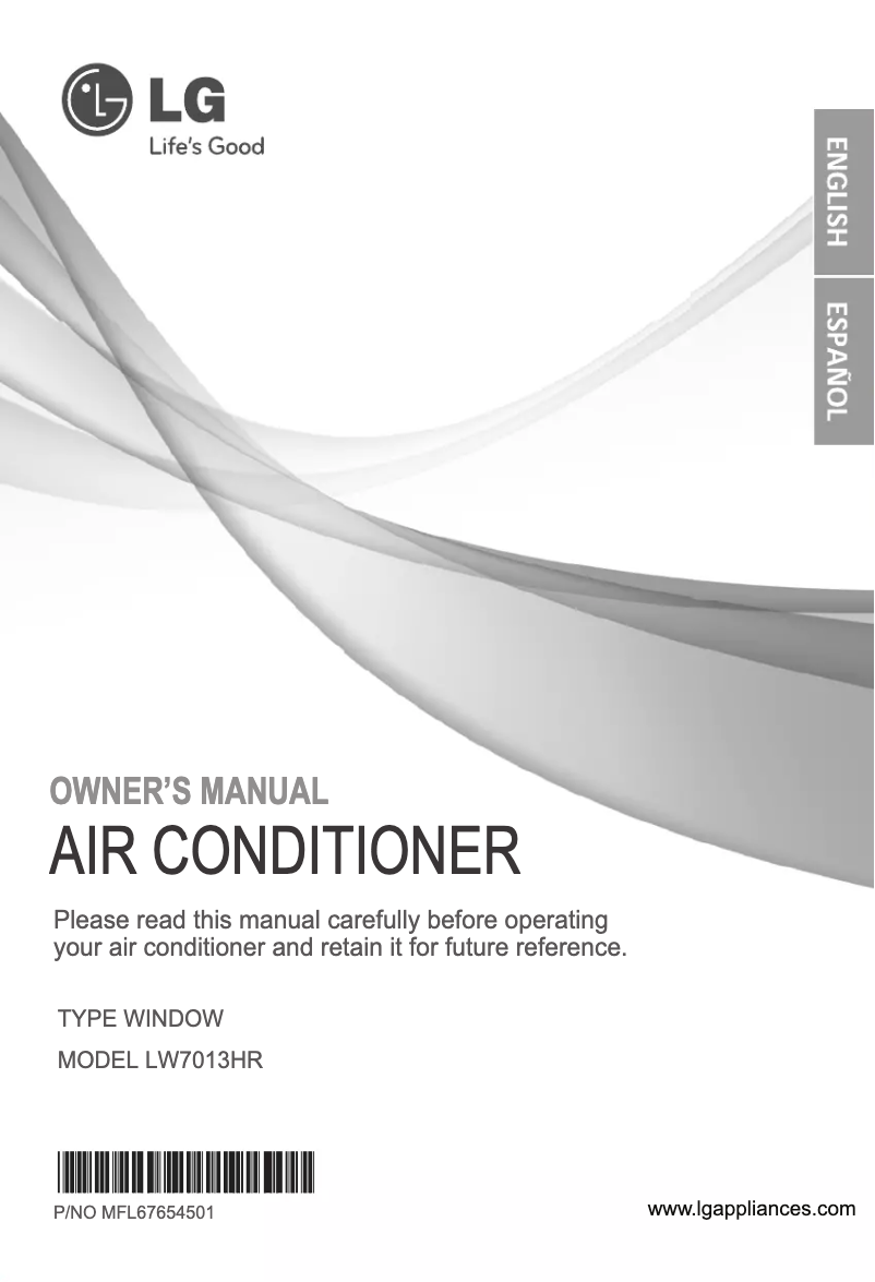 Page 1 de la notice Manuel utilisateur LG LW7013HR