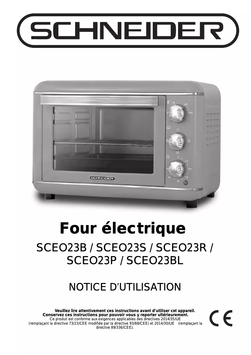 Image de la première page du manuel de l'appareil SCEO23BL