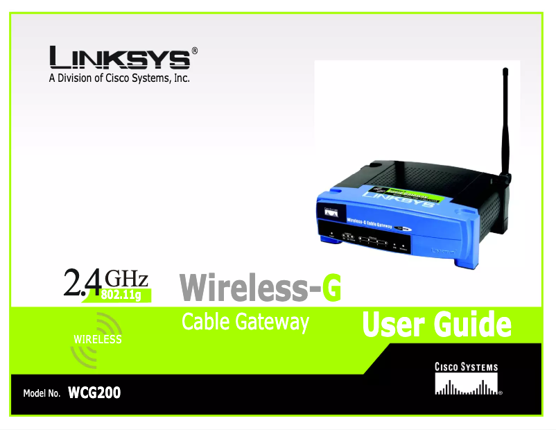 Página 1 del manual Manual de usuario Linksys WCG200