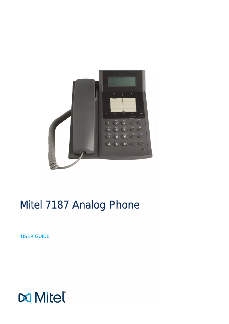 Page 1 de la notice Manuel utilisateur Mitel 7187