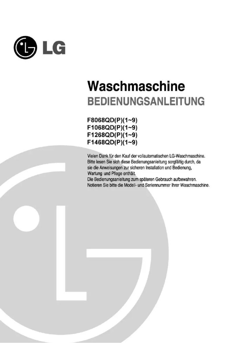 Page 1 de la notice Manuel utilisateur LG F1468QDP