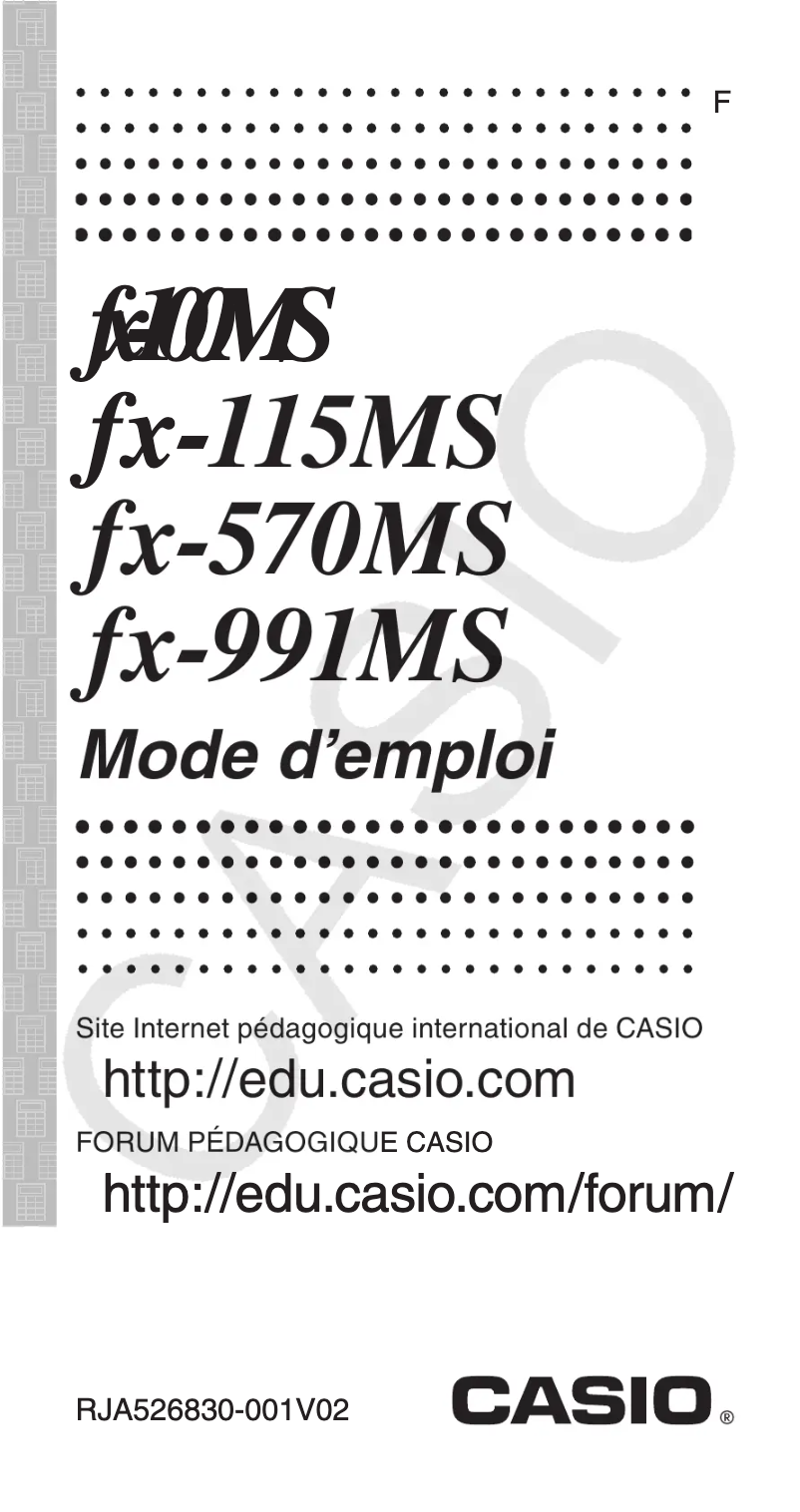 Page n°1 - Manuel utilisateur Casio FX-115MS