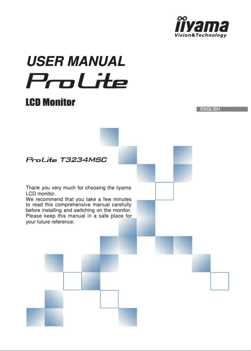 Image de la première page du manuel de l'appareil ProLite T3234MSC-1