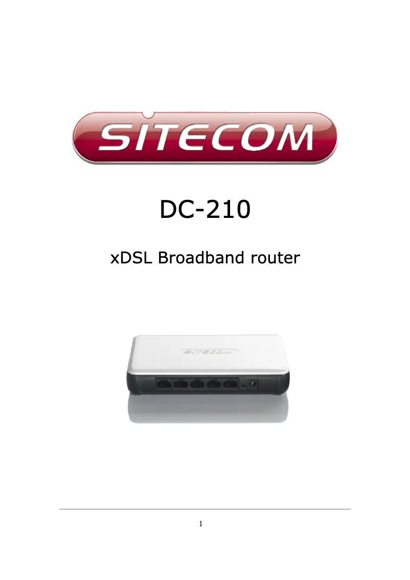 Page n°1 - Manuel utilisateur Sitecom DC-210