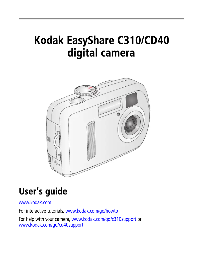 Page n°1 - Manuel utilisateur Kodak EasyShare CD40