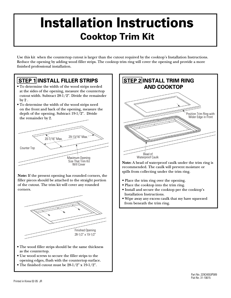 Page n°1 - Manuel utilisateur GE JXTR32W