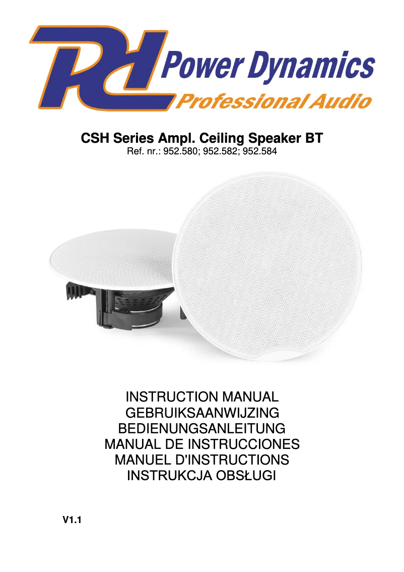 Página 1 del manual Manual de usuario Power Dynamics CSH65